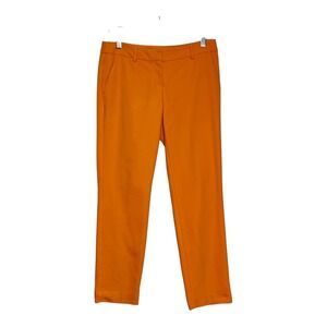 Express Columnist Pants Yellow/Orange Straight Leg Ankle Crop Womens Size‎ 4R
